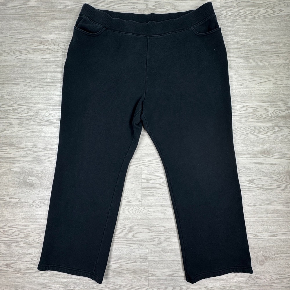 Duluth Trading Co Men's‎ Sweatpants Straight Leg Black 2XL Elastic Waist Pockets